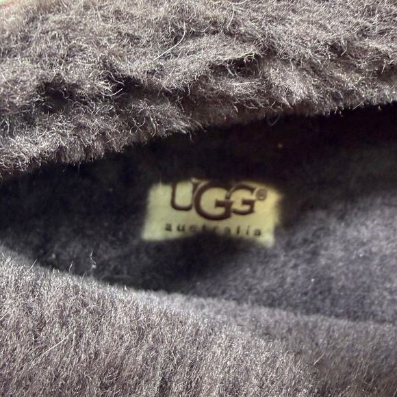 UGG Men 10 Black Brown Ascot Pebbled Leather Moccasin Loafer Slipper 10052229 main image 10
